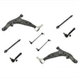 Lower Control Arms Ball Joints Tie Rods Sway Bar Links for 04-09 Nissan Quest