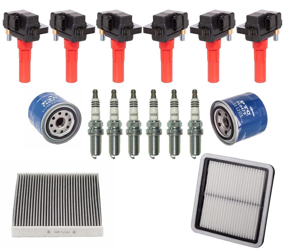 Ignition Coils Iridium Spark Plugs & Filters For Subaru Outback 3.6L 2010-2018