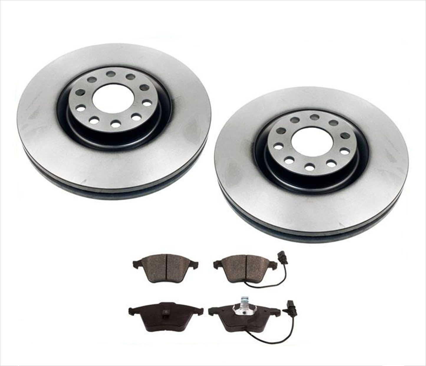 Brake Rotors & Pads w/ 2-Pad Front Caliper for 01-05 Audi Allroad Quattro 321MM