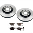 Rotores y pastillas de freno con pinza delantera de 2 pastillas para Audi Allroad Quattro 01-05 321MM