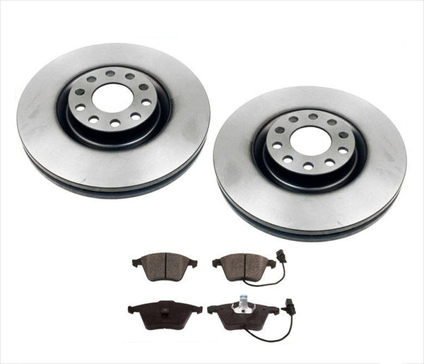 Rotores y pastillas de freno con pinza delantera de 2 pastillas para Audi Allroad Quattro 01-05 321MM