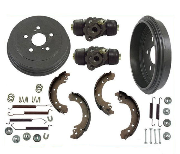 Rear Drums Shoes & Wheel Cyl For 03-08 Toyota Corolla VIN Starting in 1,2,3,4,5