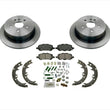 Rear Brake Rotors & Ceramic Pads Parking Brake Shoes 5PC Kit 09-15 Toyota Venza