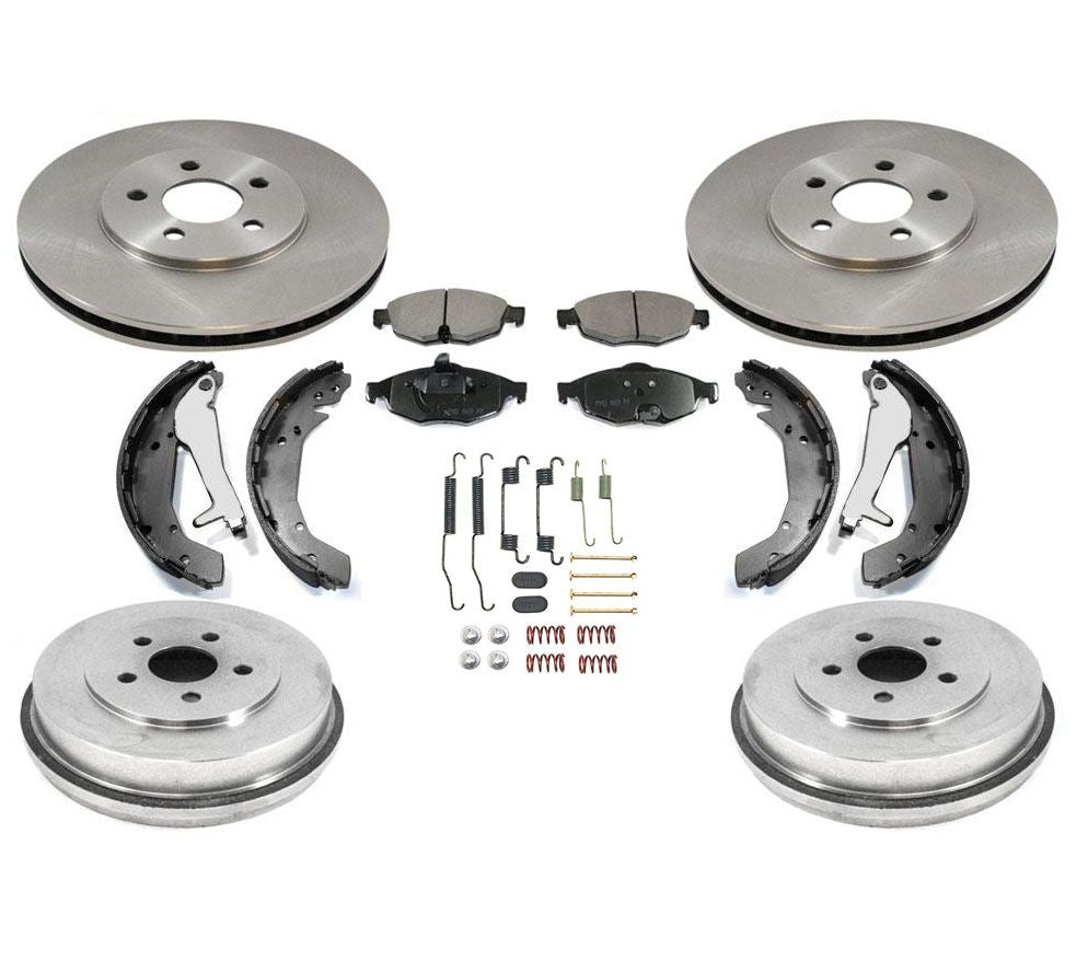 Pastillas delanteras Tambores de freno Zapatas Resortes 6 piezas para DodgeStratus Sedan de 4 puertas 03-06