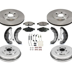 Pastillas delanteras Tambores de freno Zapatas Resortes 6 piezas para DodgeStratus Sedan de 4 puertas 03-06