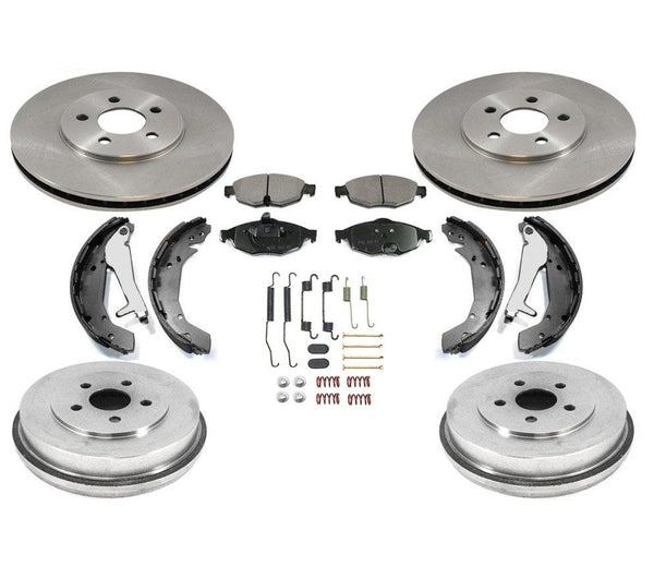 Pastillas delanteras Tambores de freno Zapatas Resortes 6 piezas para DodgeStratus Sedan de 4 puertas 03-06