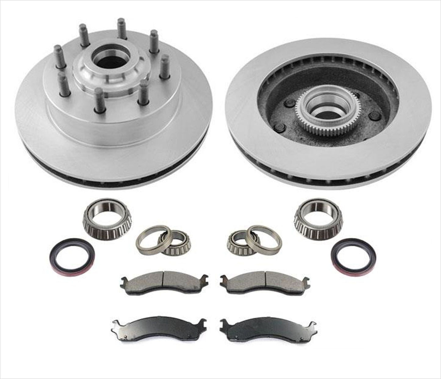 para 98-03 Dodge Ram Van 2500 Rodamientos de rueda Freno delantero 8 rotores y pastillas