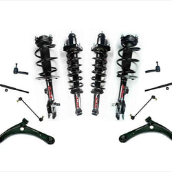 Front & Rear Coil Spr Struts & Control Arms Kit 07-10 For Jeep Compass & Patriot