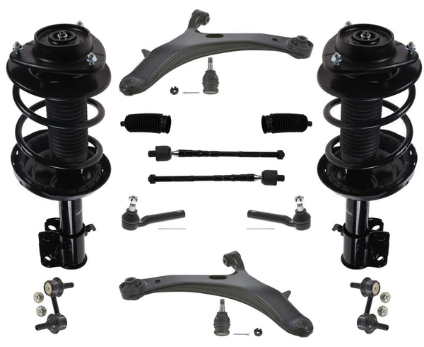 Complete Struts Control Arms & Tie Rods for Subaru Impreza 2.0L 12-14 Non Turbo