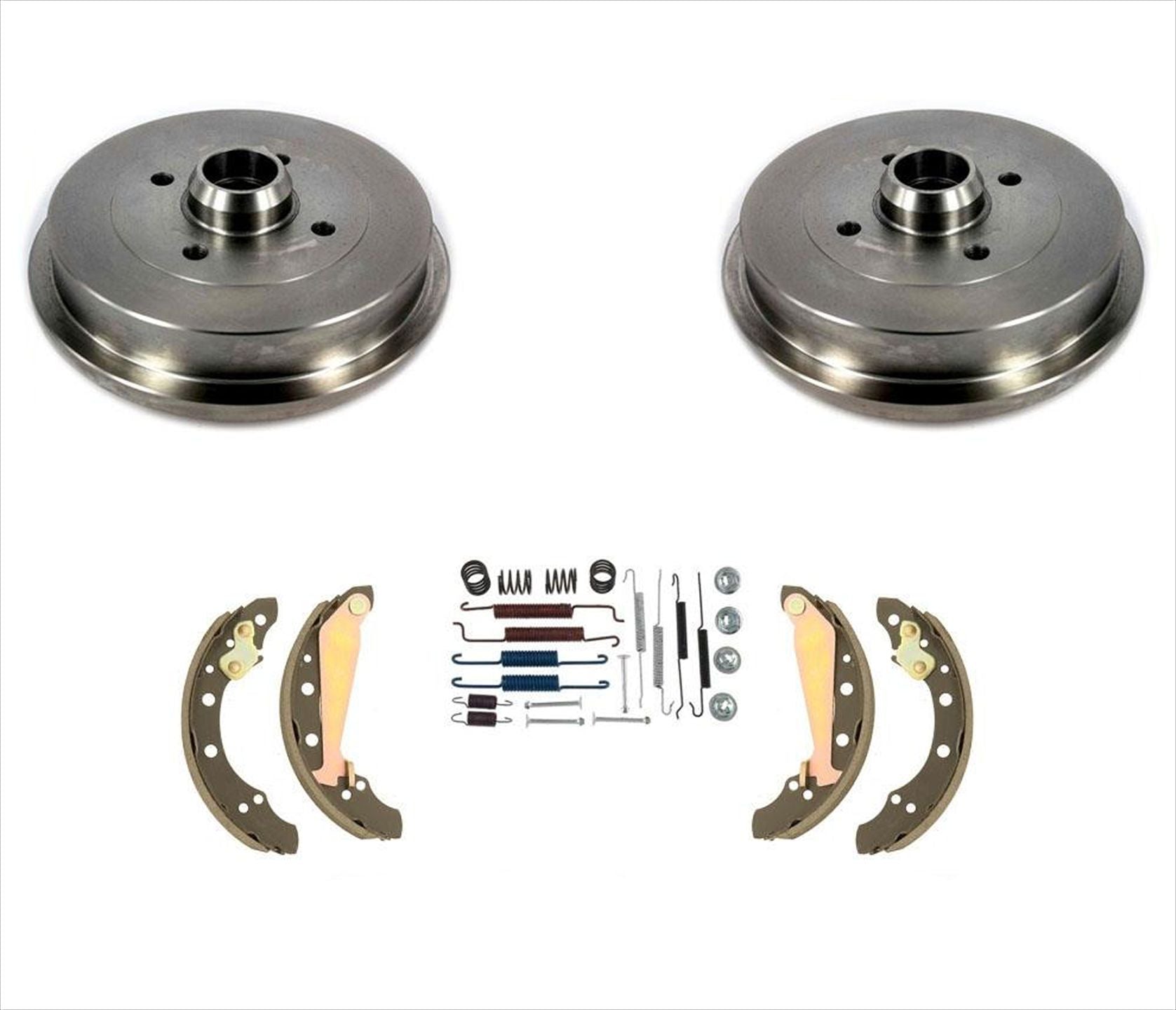 Rear Drums Brake Shoes & Springs Kit 4Pc for Volkswagen Cabrio 95-01 Jetta 89-98