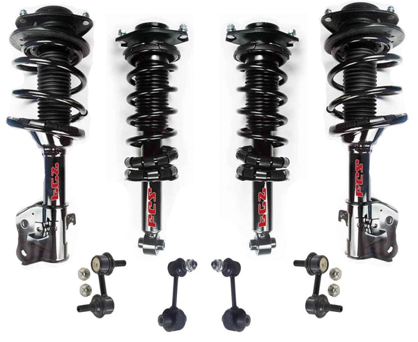 Front & Rear Complete Struts Assembly & Links for 2012-2014 Subaru WRX 2.5L