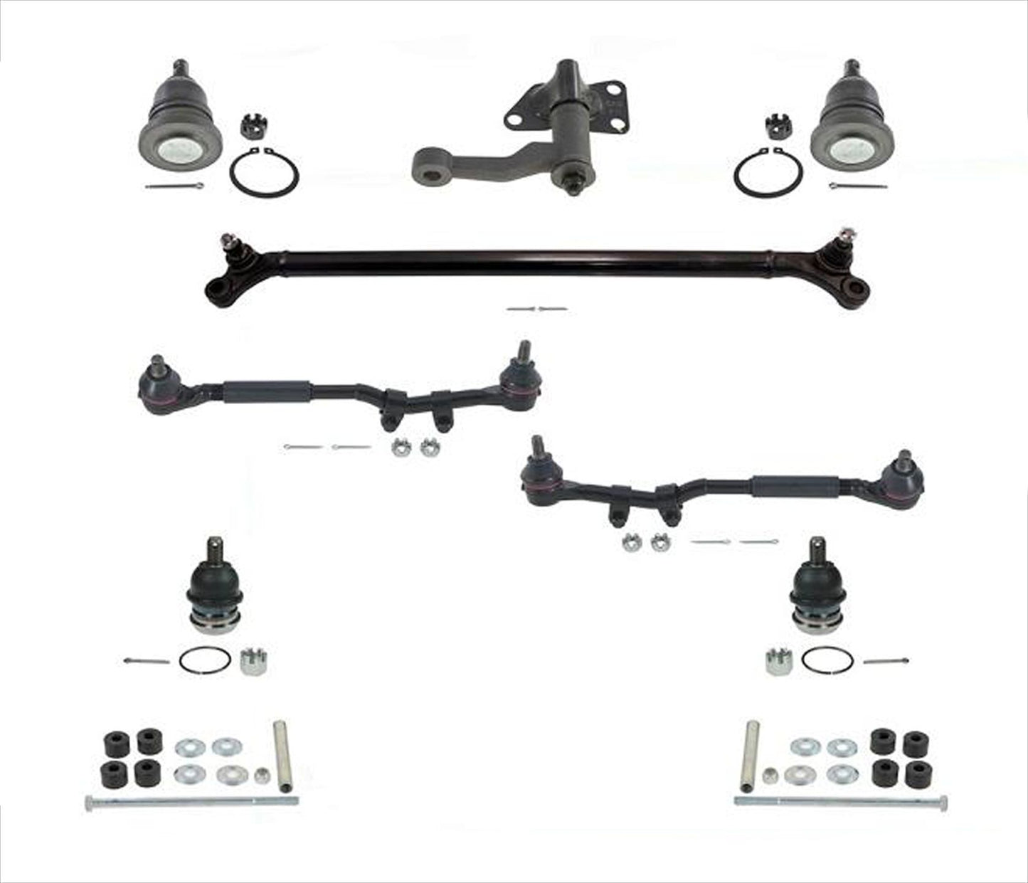 Para Nissan Frontier 99-04, enlaces de tracción de rueda trasera, varillas de amarre de brazo tensor, KIT de 10 Uds.