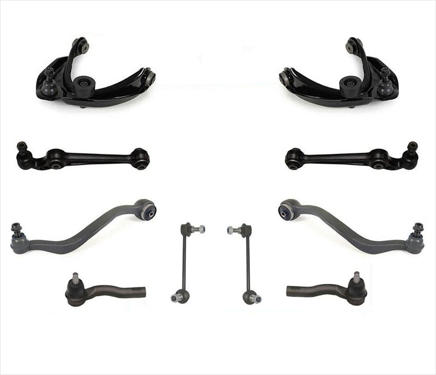10 Pcs Chassis Kit Control Arms For Ford Fusion 10-12 Mercury Milan 10-11