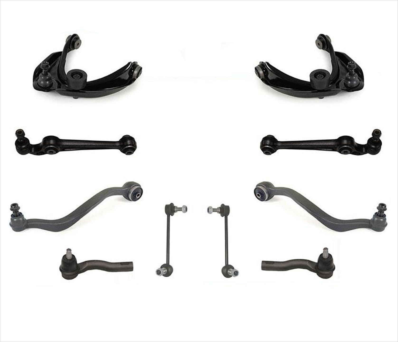 10 Pcs Chassis Kit Control Arms For Ford Fusion 10-12 Mercury Milan 10-11