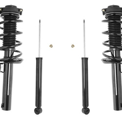 Front Complete Coil Spring Struts & Rear Shocks For 09-14 Volkswagen Tiguan 2.0L