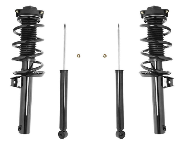 Front Complete Coil Spring Struts & Rear Shocks For 09-14 Volkswagen Tiguan 2.0L