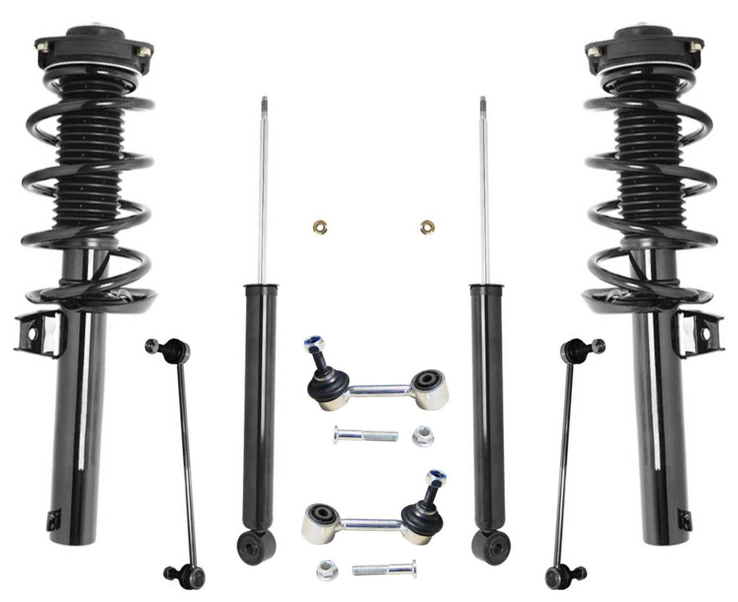 Front Complete Struts Rear Shocks Sway Bar Links For 09-14 Volkswagen Tiguan 2.0