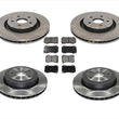 Fits For 06-10 Jeep SRT8 6.1L Brake Disc Brake Rotors Ceramic Pads 6Pc