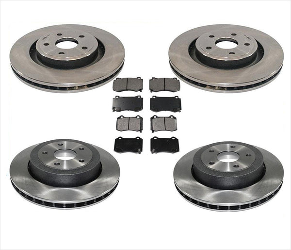 Fits For 06-10 Jeep SRT8 6.1L Brake Disc Brake Rotors Ceramic Pads 6Pc