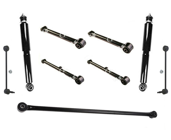 Rear Upper & Lower Shocks Track Bar & Control Arms Kit For 09-12 Dodge Ram 1500