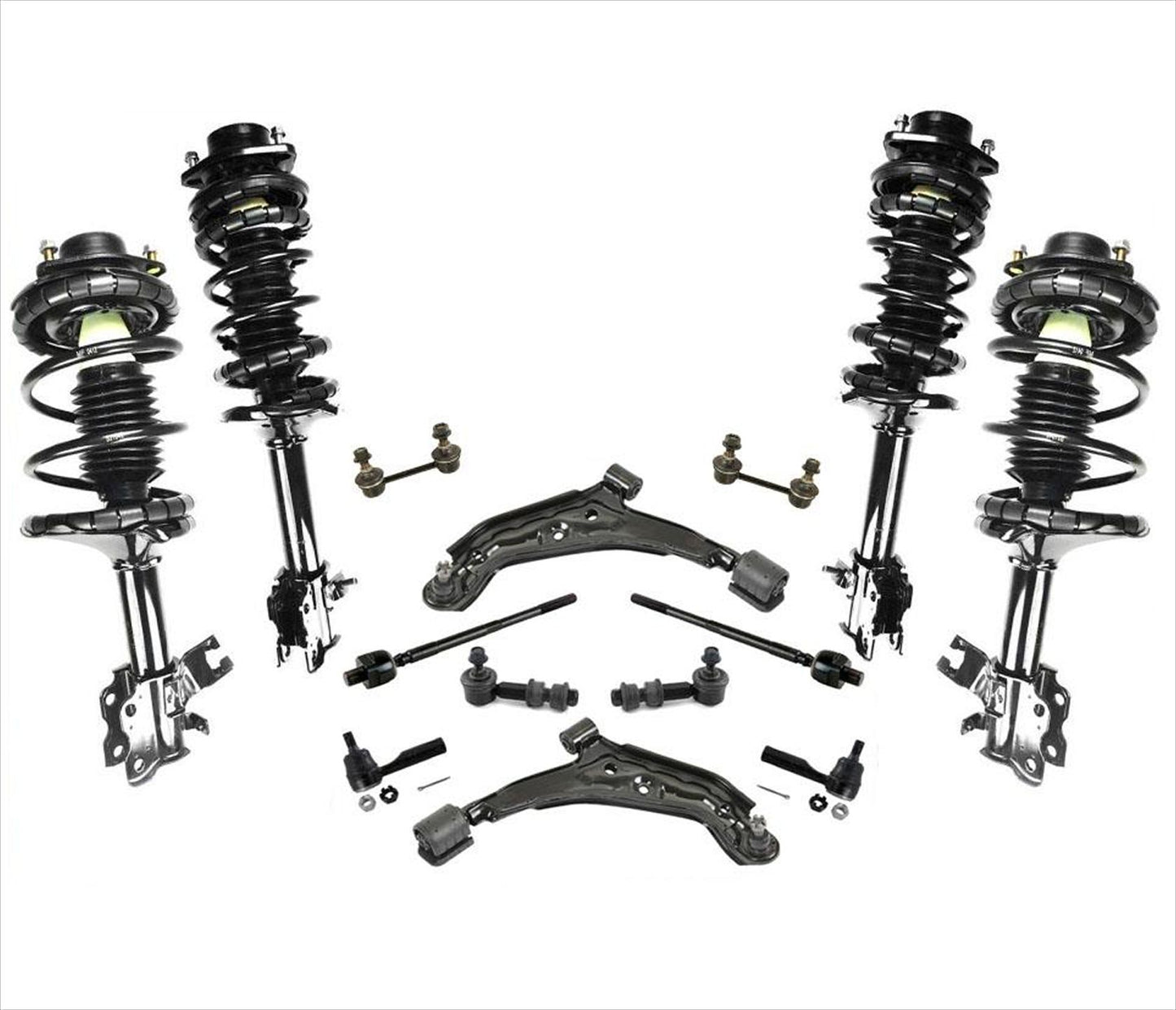 Complete Struts Control Arms Rod Ends & Sway Bar Links for Nissan Altima 00-01