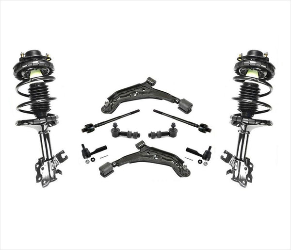 Brazos de control de puntales delanteros, varillas de amarre y eslabones de barra estabilizadora para Nissan Altima 00-01, 10 piezas