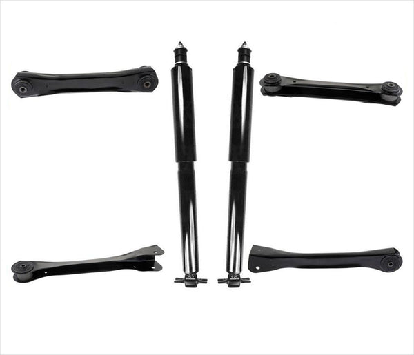 4 All New Control Arms W/ Bushings + Shocks 6pc Kit Fits for 91-01 Jeep Cherokee