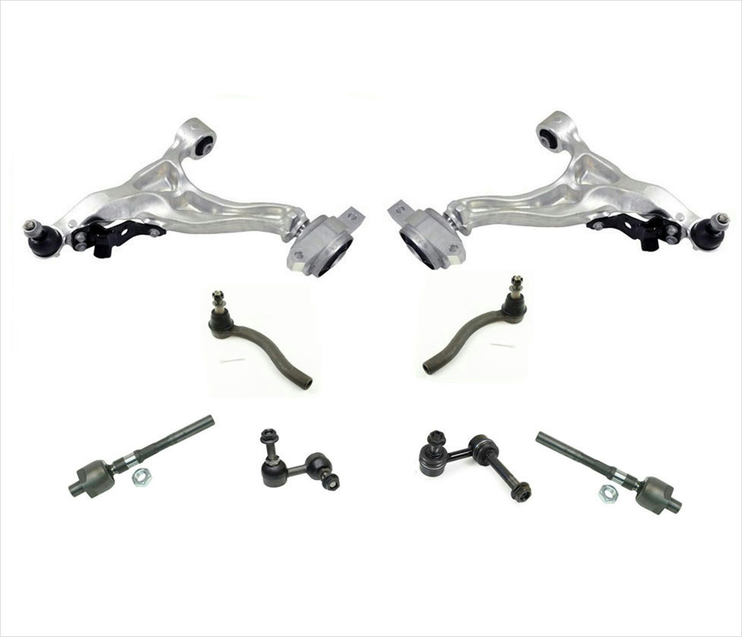 Brazos de control inferiores con rótulas, varillas de amarre y kit de eslabones para Nissan 370Z 09-2020