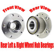 (2) REAR Hub Bearing Assembly 2014-2020 for Ram Promaster 1500 25 35 68094829AA