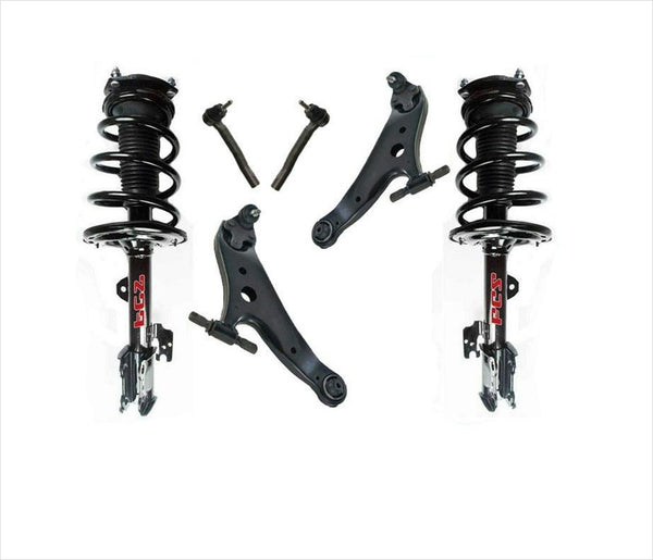 Puntales de resorte helicoidal delantero y brazos de control inferiores y varillas de amarre para Toyota Venza 09-16