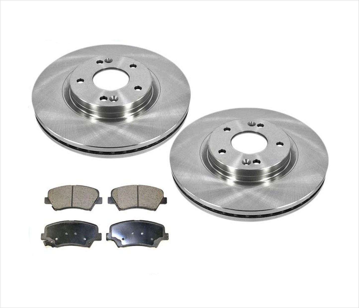Front Brake Disc Rotors with Ceramic Front Pads for 10-12 Hyundai Santa Fe