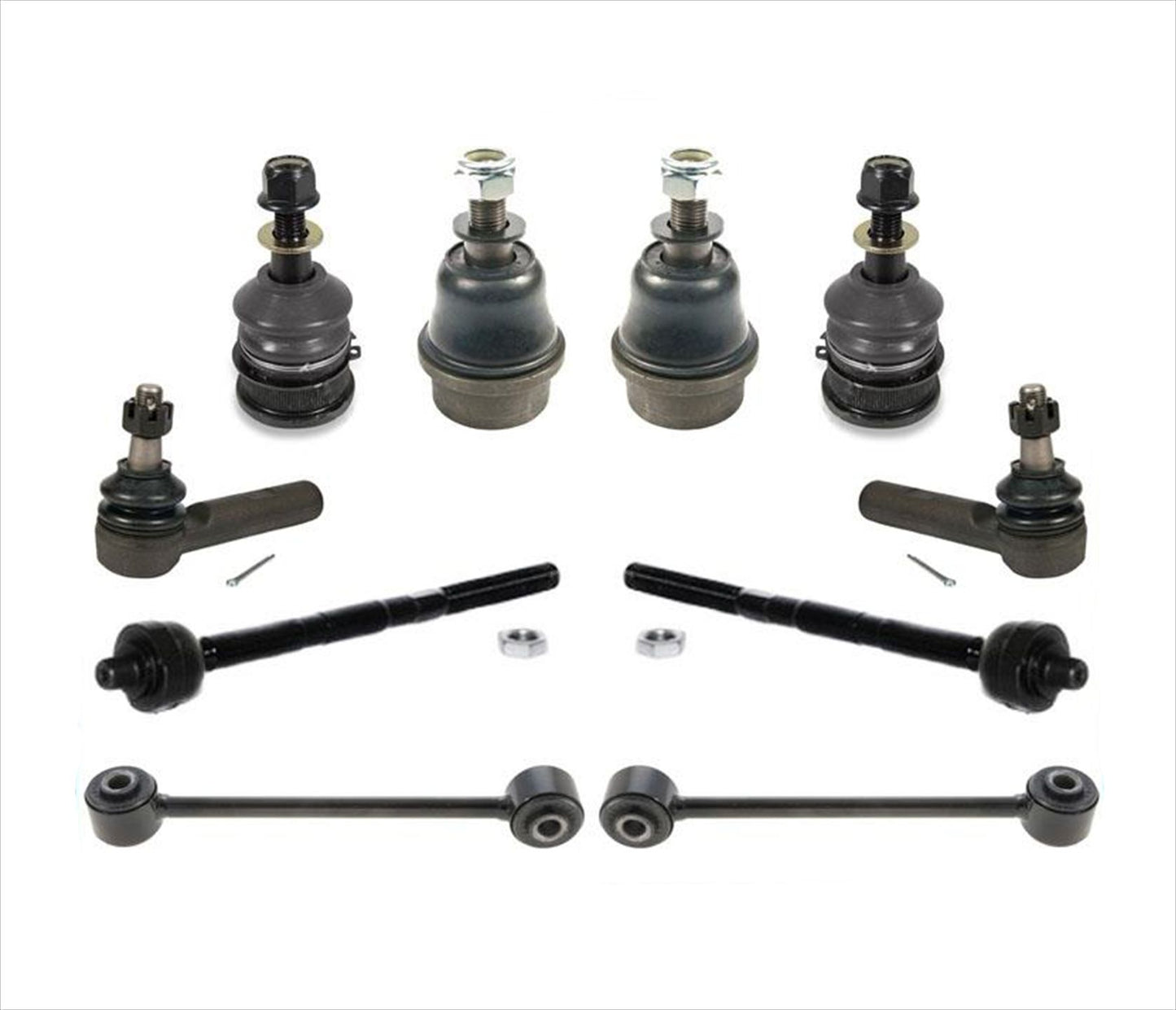 Tie Rods Sway Bar Links & Ball Joints 12PC Chassis Kit for 06-10 Jeep Commander