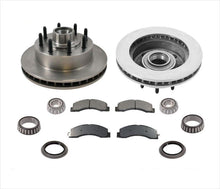 Rotores de freno delantero y cojinetes y sello de pastillas de cerámica para Ford Excursion RWD 00-02