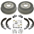 Rear Brake Drums Brake Shoes Spring Wheel Cylinder Kit for 2002 Jeep Liberty