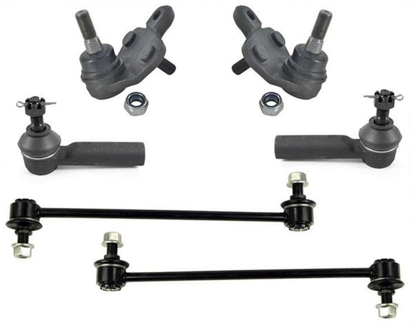 Fits For 09-13 Matrix 1.8L Corolla Ball Jnt Tie Rod Ends Frt Sway Bar Links 6Pc