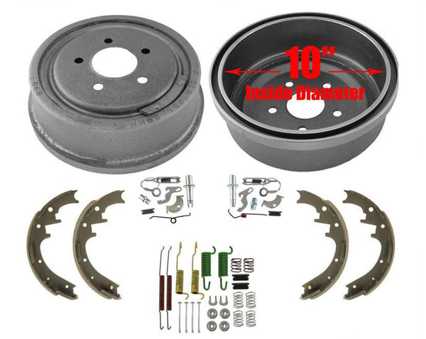 Tambores de freno de 10" Zapatas de freno para Ford Ranger con tracción en las 4 ruedas 10" más grande 6 piezas 98-09