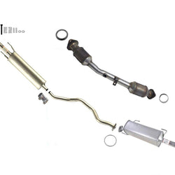 Rear Catalytic Converter Resonator & Muffler For Nissan Versa 07-11 Sedan Models