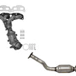 Front Manifold and Rear Catalytic Converter for Nissan Rogue 2.5L 2008-2013