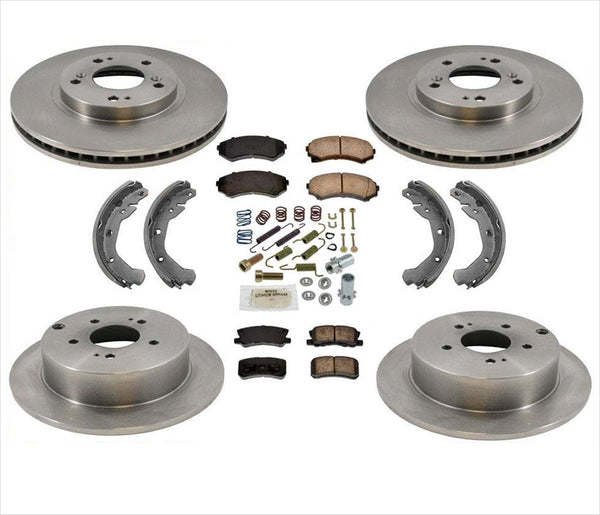 Brake Rotors & Ceramic Pads Parking Brake 8pc for Mitsubishi Endeavor 2004-2011