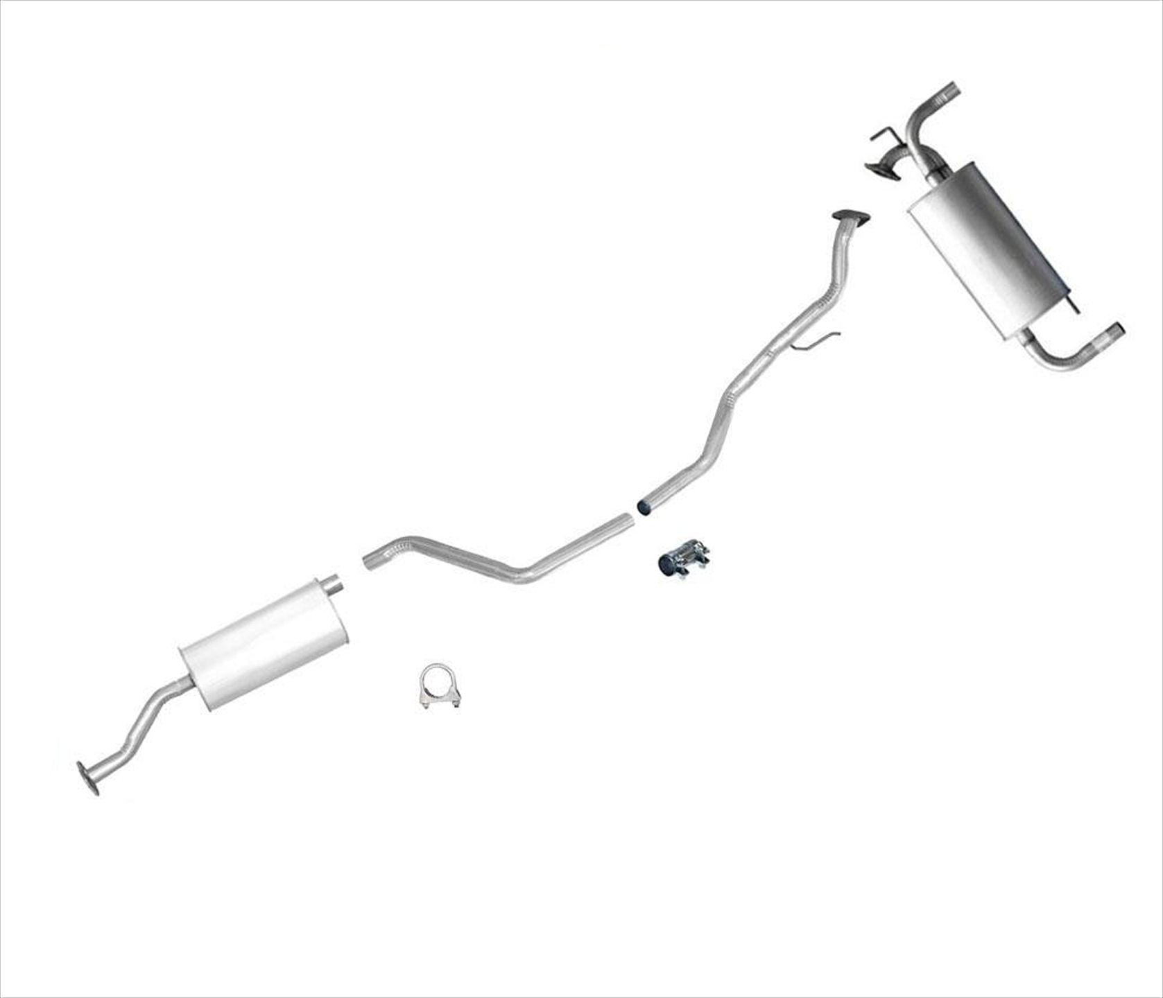 Middle Muffler Resonator and Rear Dual Muffler For Nissan Murano 3.5L 2003-2007