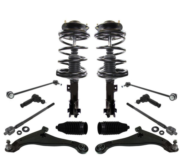 Front Struts Control Arms Tie Rods Links For Mitsubishi Galant 2.4L 2004-2011