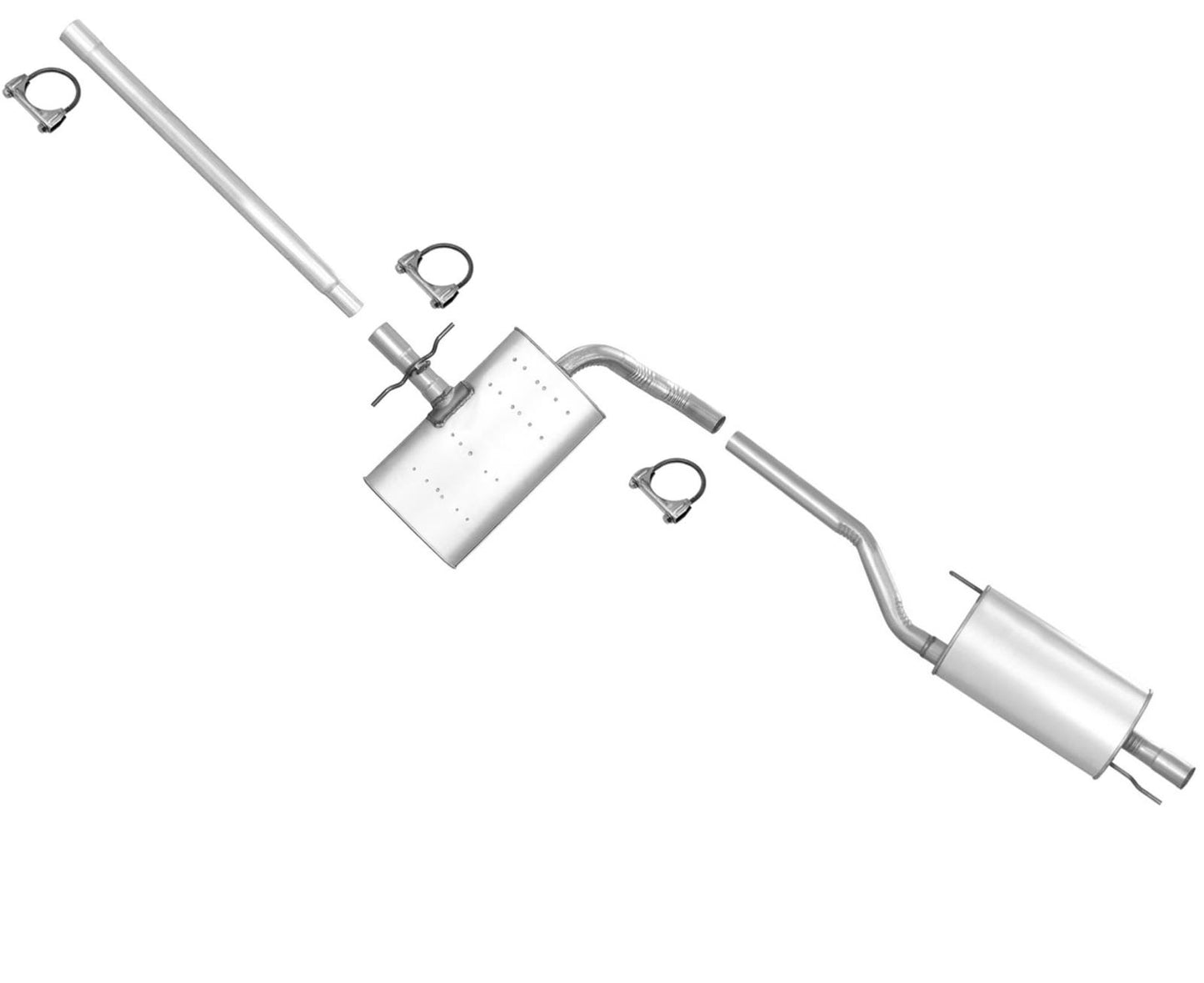 Se adapta al sistema de escape silenciador estilo OE del motor ABA 93-95 Jetta GL GLS GT 2.0L