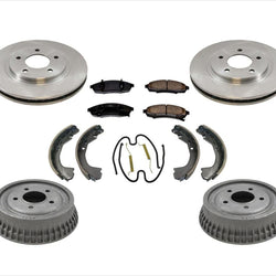 Front Brake Brake Rotors Pads Drums Shoes Springs for 95-1999 Lumina Car