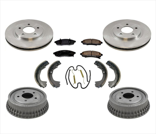 Front Brake Brake Rotors Pads Drums Shoes Springs for 95-1999 Lumina Car