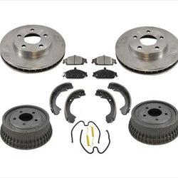 Fits For GMC 99-05 Grand AM Disc Brake Rotors Pads Brake Drums Shoes Springs 7pc