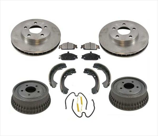 Fits For GMC 99-05 Grand AM Disc Brake Rotors Pads Brake Drums Shoes Springs 7pc