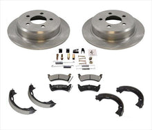Para 93-98 Grand Cherokee Rotor de freno de disco trasero Pastillas de freno de cerámica Zapatas de estacionamiento