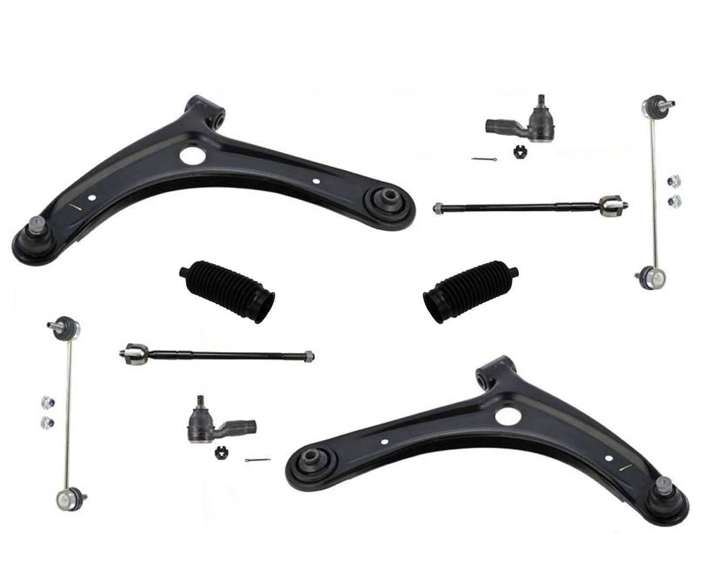 Brazo de control delantero y varillas de unión de rótula para 09-13 Lancer 07-13 Outlander 10 piezas