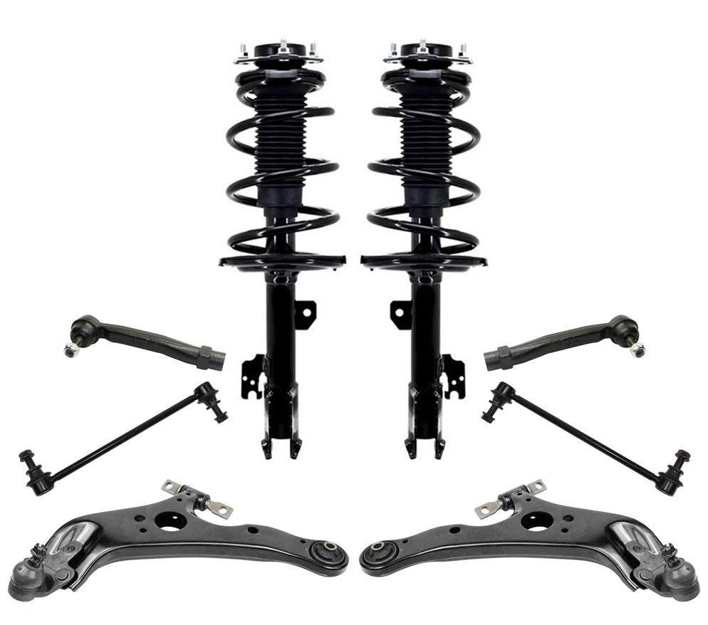 Front Struts Control Arms Tie Rods For Sienna 7 Passenger All Wheel Drive 15-20