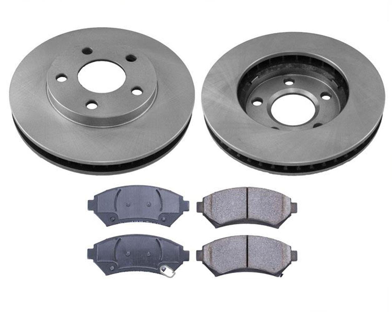 Rotores de freno delantero y pastillas de cerámica para Pontiac Montana 01-05 con tracción delantera